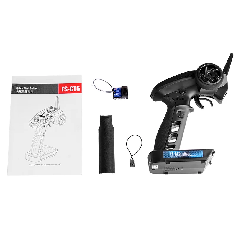 RC Radio Transmitter FlySky FS-GT5 2.4G 6CH RC Radio Transmitter with FS-BS6 6CH Receiver for RC Vehicles