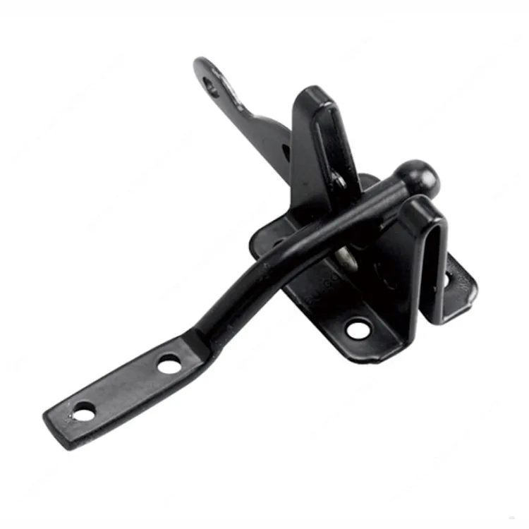 

Self Locking Gate Latch Automatic Gravity Lever Fence Gate Lock for Wood Fence Gate Door Latches Steel Black Combination Lock