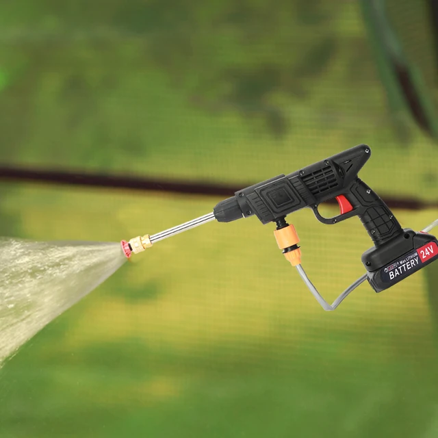 "Cordless 24V Power Washer Kit with Multifunction Nozzle" 2