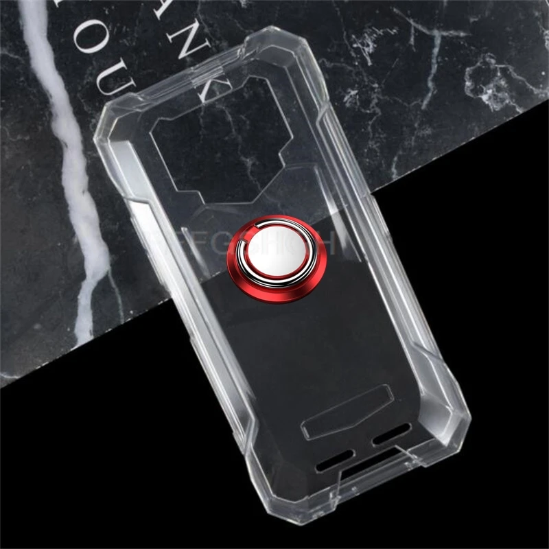 Premium TPU Soft Silicone Phone Cover with Back Ring Holder Bracket