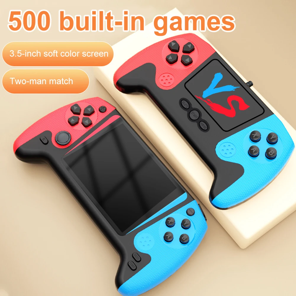 Retro Handheld Gameconsole, 3500 MAh Batterij Diverse Games Handheld Gamemachine 3,5 Inch Hoge Resolutie Scherm Om Onderweg Te Spelen (Blauw