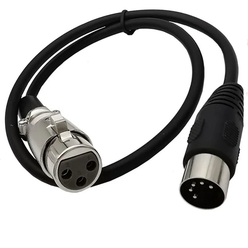 0.5m MIDI DIN 5핀 수컷에서 XLR 3핀 수컷/암컷 오디오 케이블, MIDI 또는 XLR 커넥터가 있는 악기나 케이블과 연결하기 위한 케이블