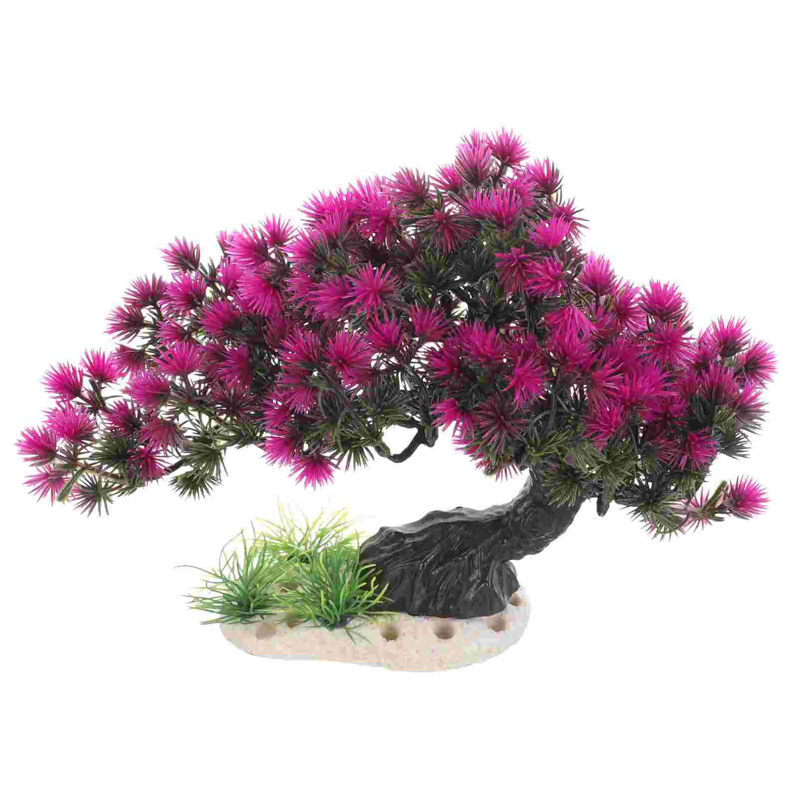

Aquarium Plants Artificial Plastic Decoration Cherry Blossom Tree Goldfish Betta Fish Tank Decorations Hides Landscaping