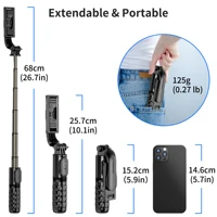 Q10 Aluminum Alloy Mini Bluetooth Remote Tripod Handheld Selfie Stick 360° Rotation Tripe Stabilizer for Xiaomi iPhone 13 14 - Image 6