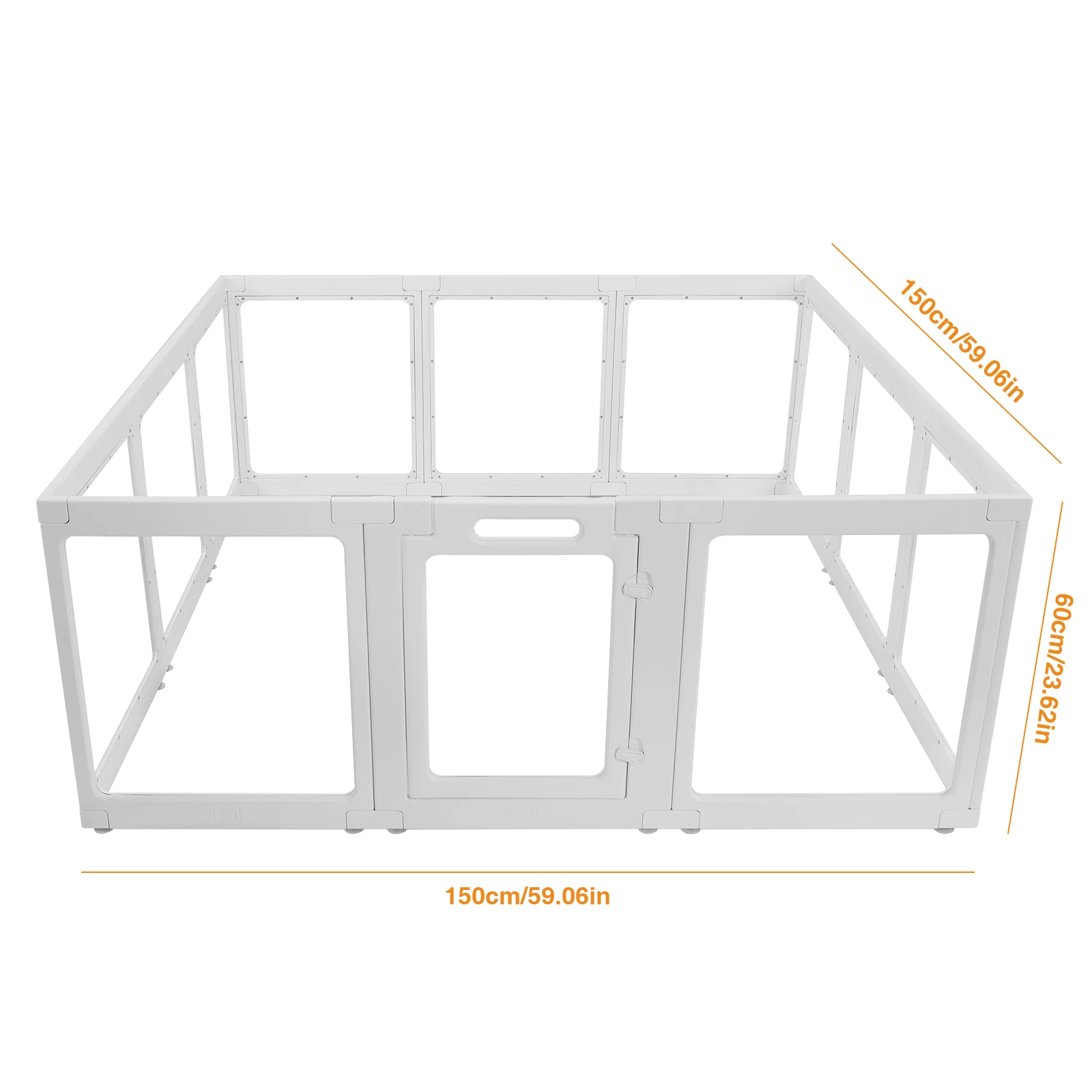 Clear Acrylic Puppy Playpen Easy Assemble Pet Pen for Puppy (12pcs 150*150cm)