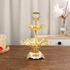 PEANDIM Luxury Portable Fruit Plate European Desktop Tray Wedding Party Cake Stand Home Nuts Sweets Decorative Storage Tray 4