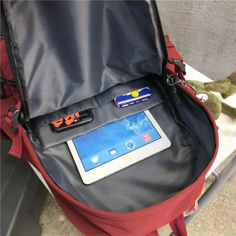 New Fashion Nylon Backpack Students School Casual Large Handbags Schoolbag Bookbag Teenager Travel Bag Laptop Backpack