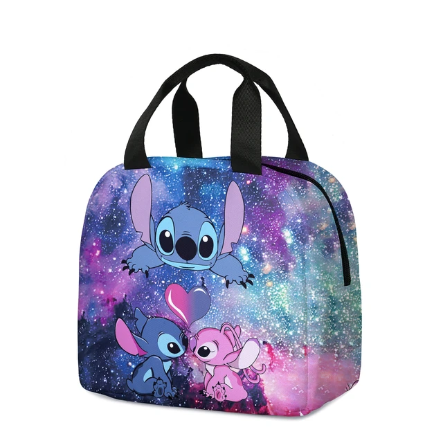 Disney Lilo Stitch Lunch Bag Boy Girl Portable Thermal Picnic Bags Kids  Student Travel School Food Storage Bags Lunch Box