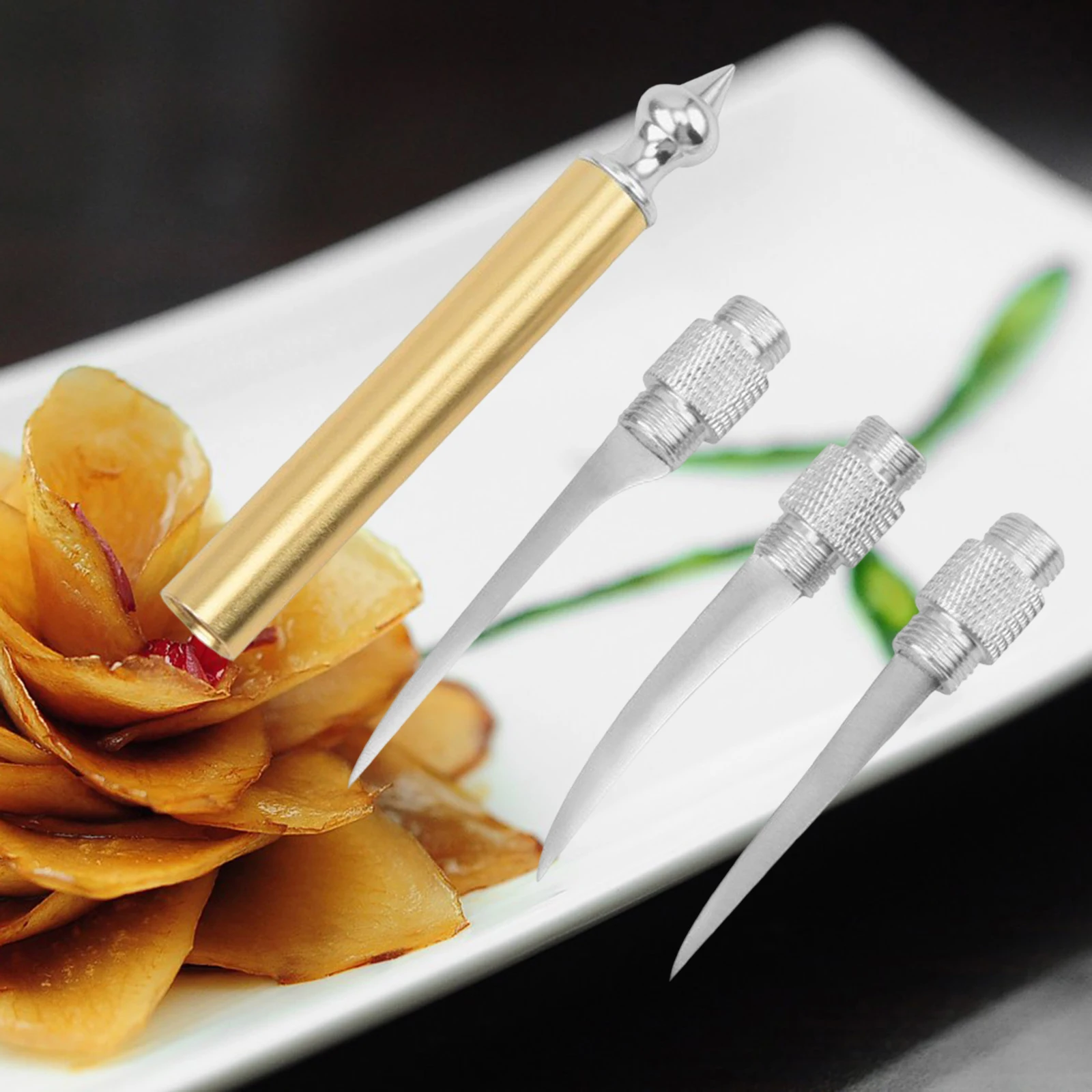 Description Picture 5 of itemCarving Tool Set Vegetable food Garnishing Modeling Slicing Chef