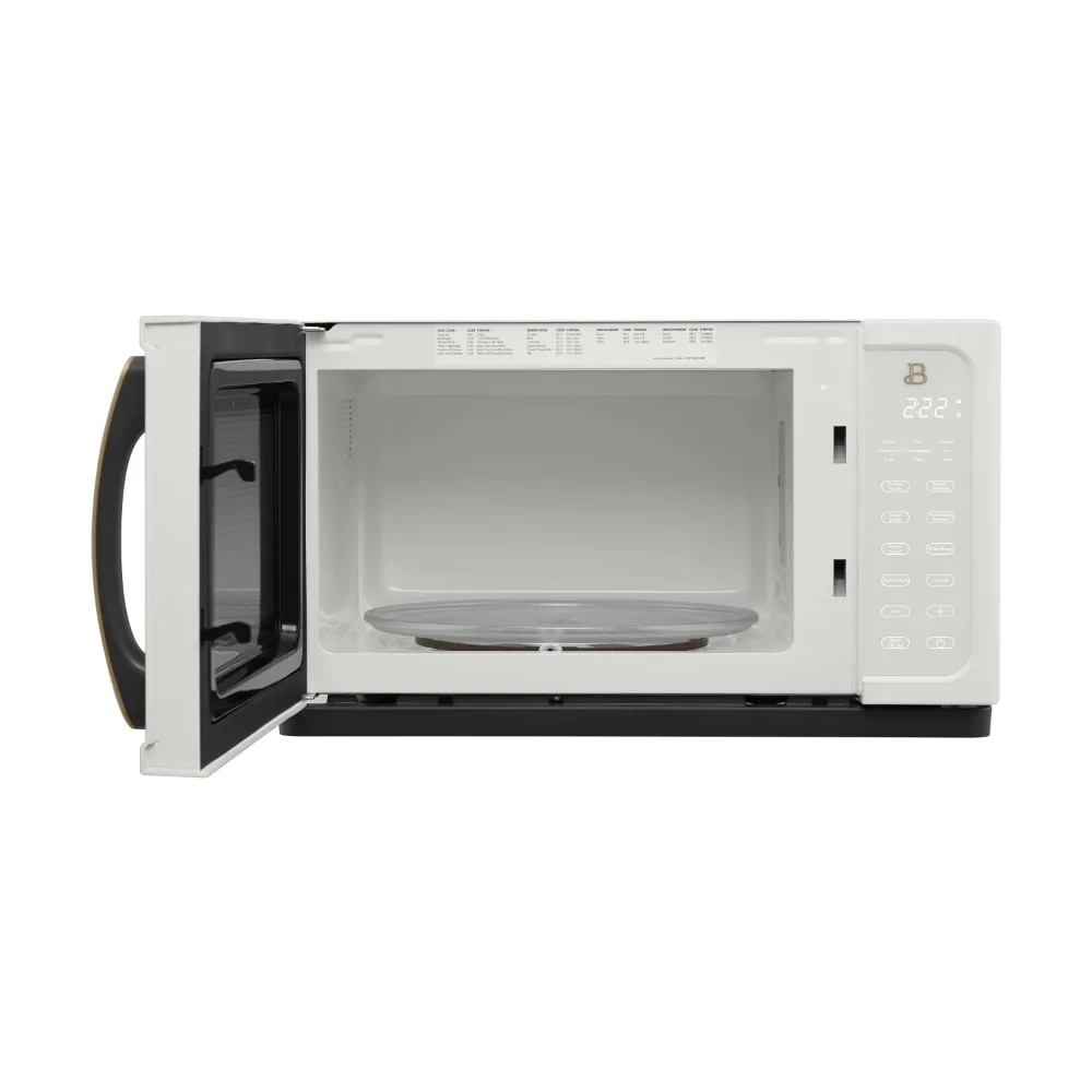 2024 Beautiful 1.1 Cu ft 1000 Watt, Sensor Microwave Oven, White Icing by Drew Barrymore 4