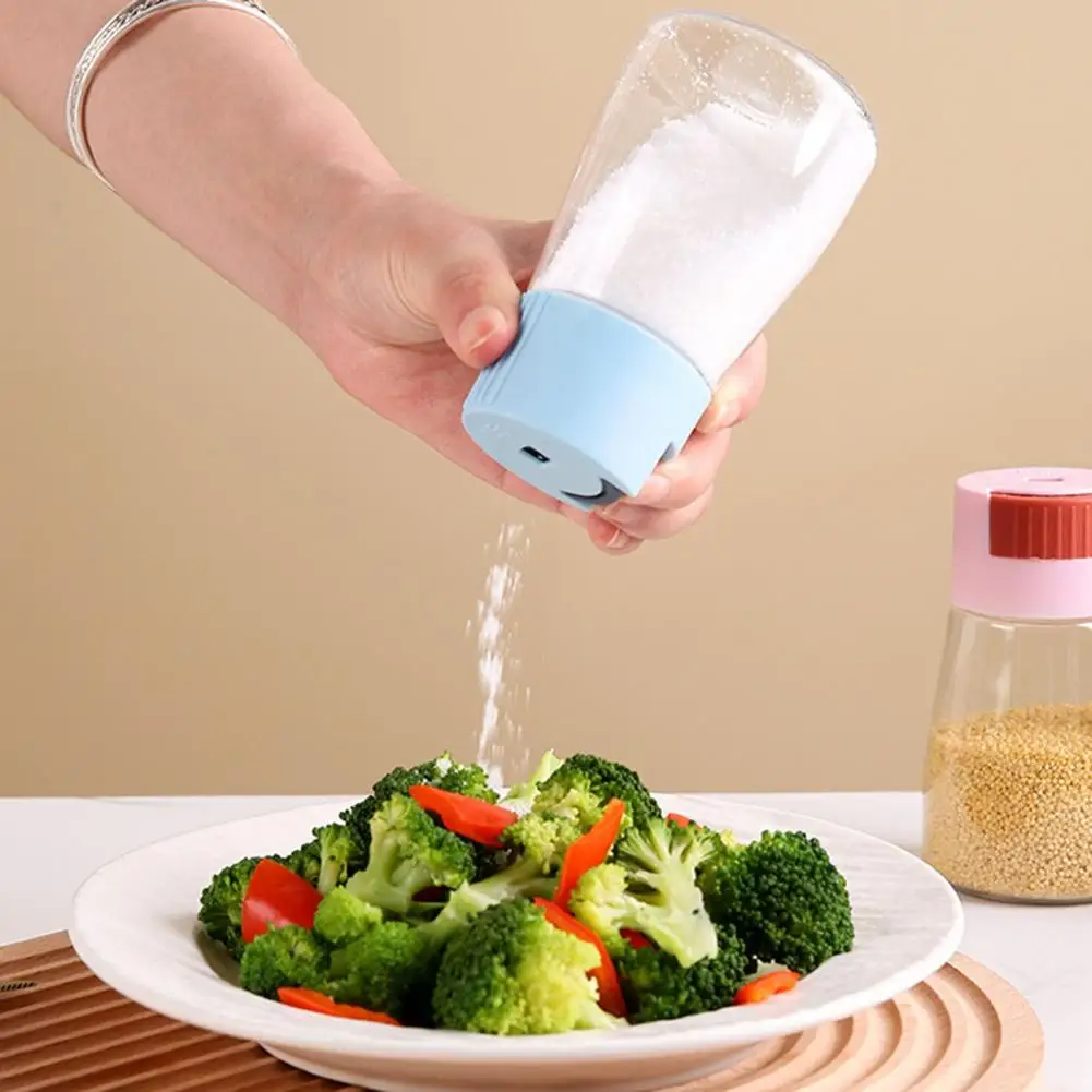 Salt Shaker Clear Precise Control Quantitative Each Press 0.5g Pepper Shaker Durable Food-safe PP Airtight Hole Spice Bottle