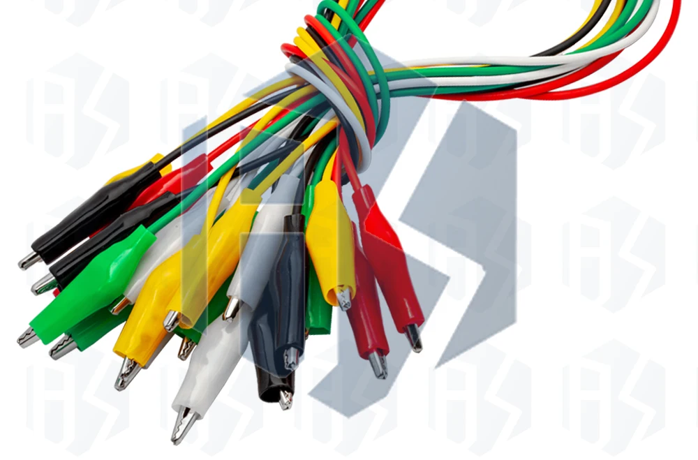 EGBO 10PCS Krokodilklemmen 50CM Elektrische DIY Messleitungen Krokodil Doppelseitige Krokodilklemmen Roach Clip Test Jumper Draht – Detail 6