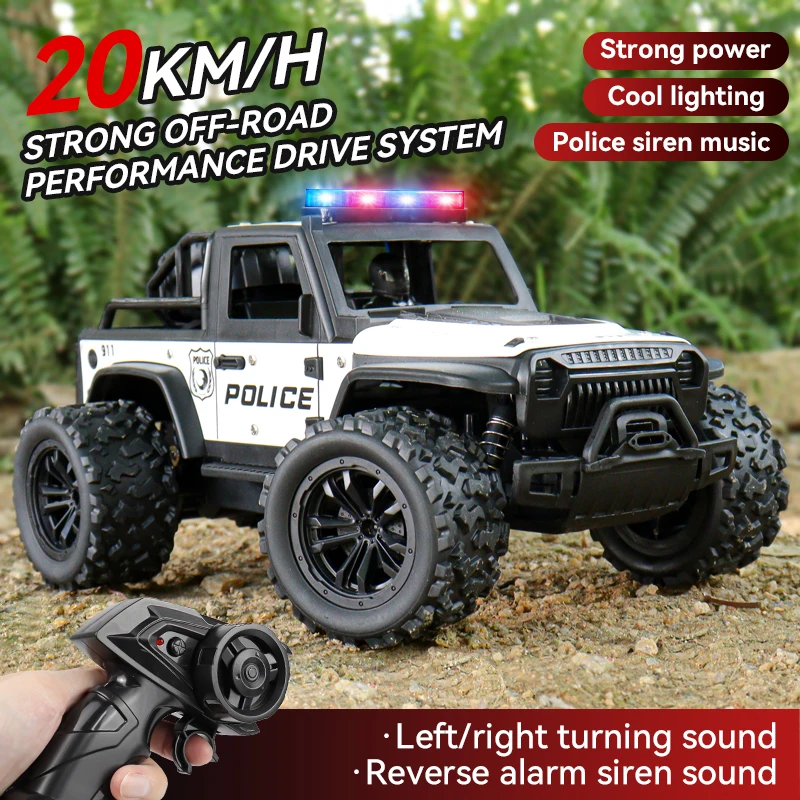 ZWN 1:16 Alloy High Speed Off-Road Police Truck RC Car with