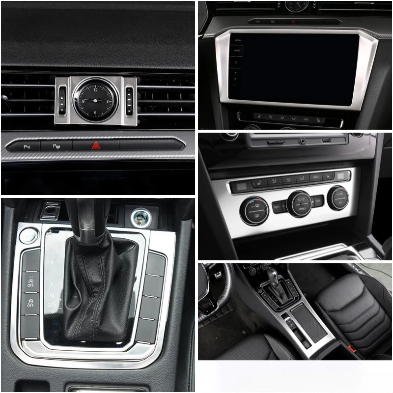 

For Volkswagen VW Passat B8 Arteon CC 2017-2022 LHD Central Control Gear Shift Box Cover Interior Styling Car Dashboard Frame