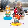 1 Set Kid Animals Ring Toss Game Toy (Base Color Random) Fun Parent-Child Interactive Game,Christmas Presents, Thanksgiving Gift 1