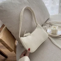 1Pc Retro Forearm Bag Women's Bow Handbag PU Leather Bag For Outdoor shopping - Image 2