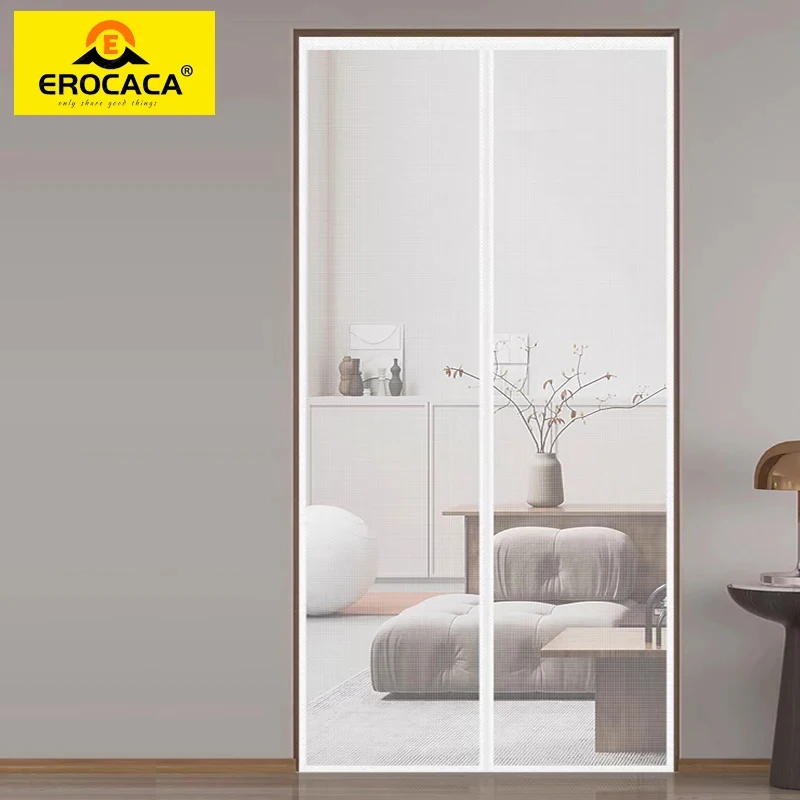 

EROCACA Magnetic Door Screen Custom Mosquito Net Curtain Fly Insect Automatic Closing Invisible Mesh For Kitchen living room