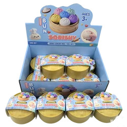 Colorful Squishy Dumpling Stress Relief Toy - Slow Rising Fidget (Random12pcs with box)