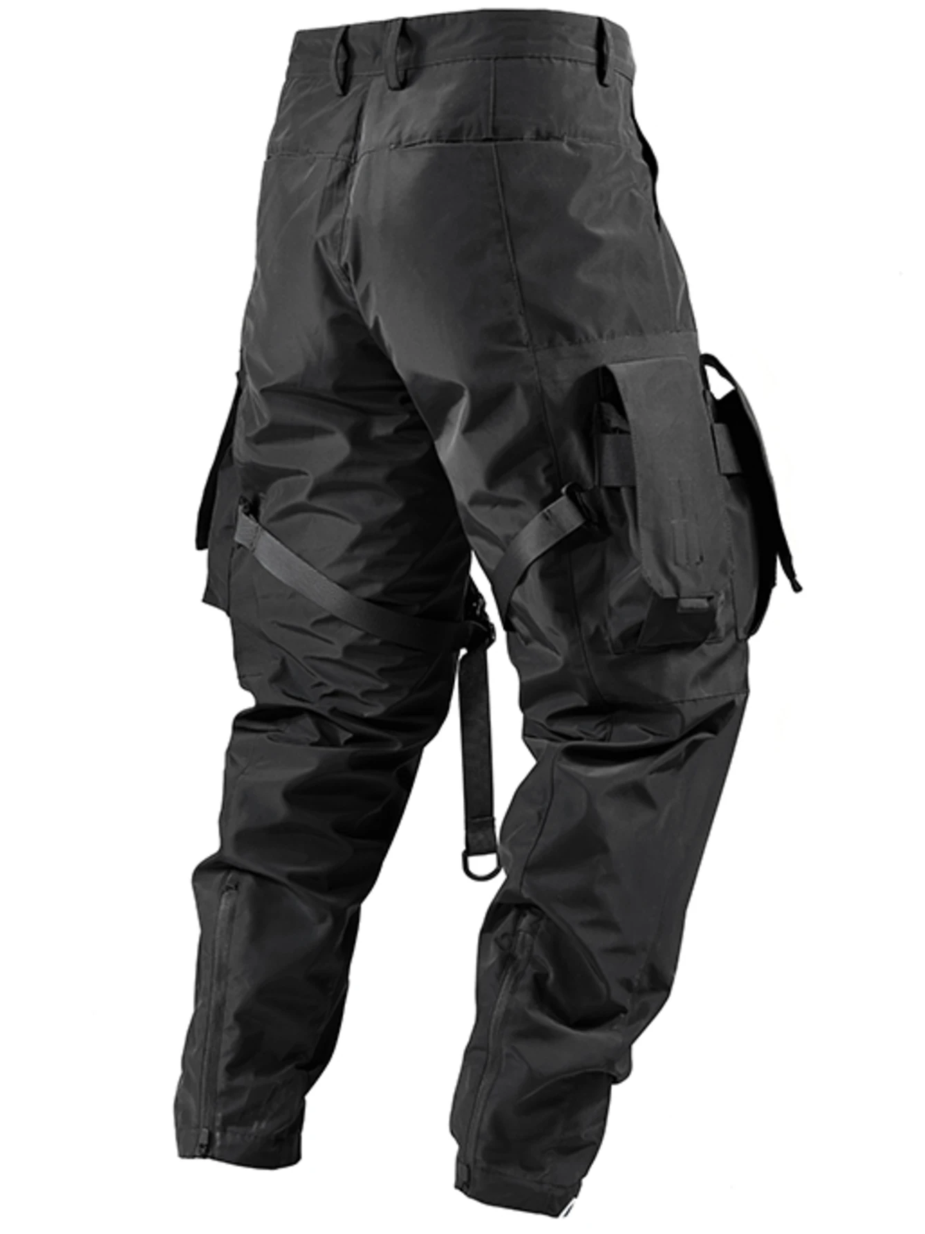 REINDEE LUSION 18AW FUNCTION WATERPROOF BLACK cargo pants with straps large pockets techwear darkwear trouser 6