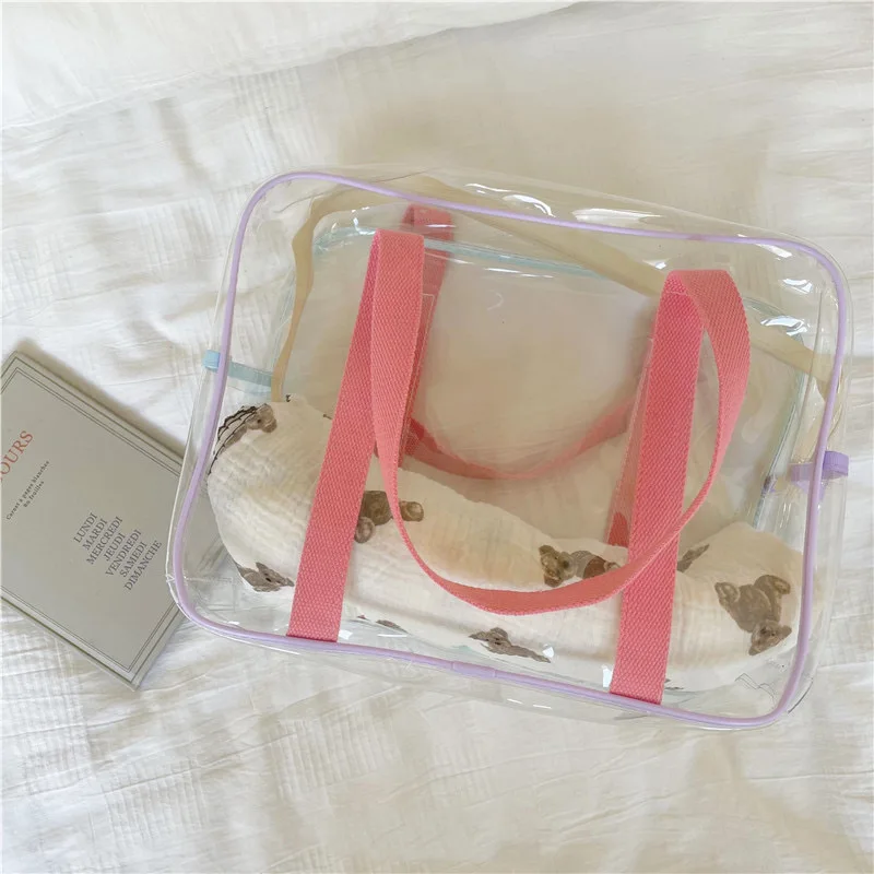 Swimming Beach Bag Transparent Waterproof Bag Travel Large Capacity Mommy Bags Shopping Portable Storage Diaper Bags 5