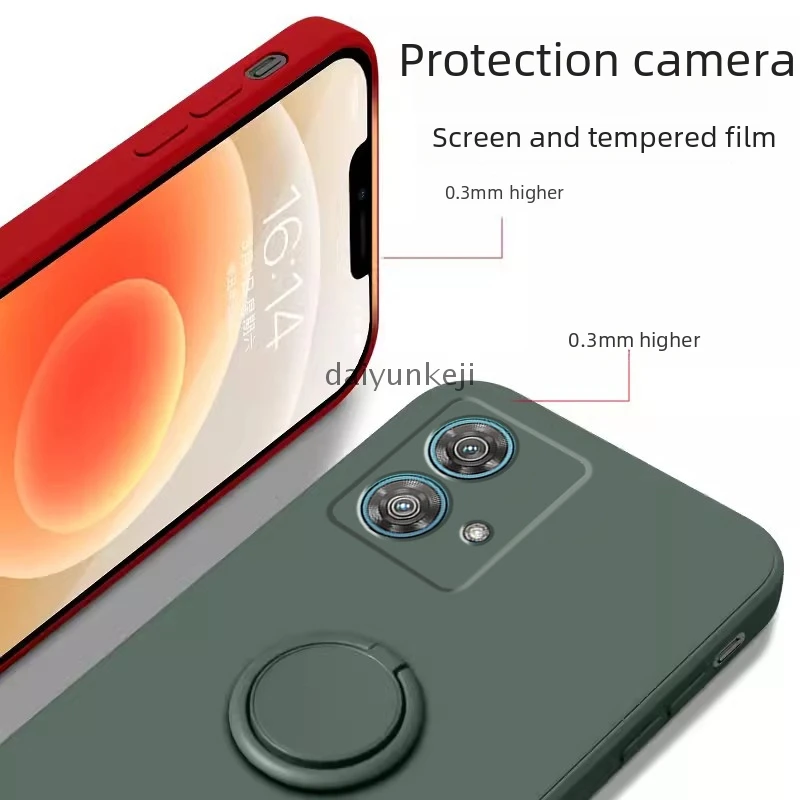 Sleek Silicone Phone Case with Ring Holder Attachment
