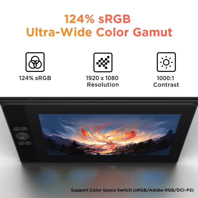Ugee UE12 & UE12 Plus Drawing Tablet Graphic Table  Draw Display Digital Board Writing Pad Monitor for PC Windows Design Android 4