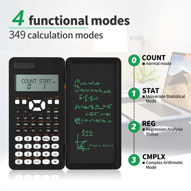 Scientific Calculator with Writing Tablet 991MS 349 Functions Engineering Financial Calculator for School Students Office 2022 3