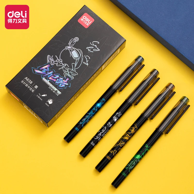4pcs/8pcs Signature Pen Gel Pen High-quality Pen 0.38mm Black Ink School Supplies Office Supplies Stationery For Writing 8pcs set kawaii floral letter pads for envelopes message writing note paper love envelope letter pads school kawaii stationery