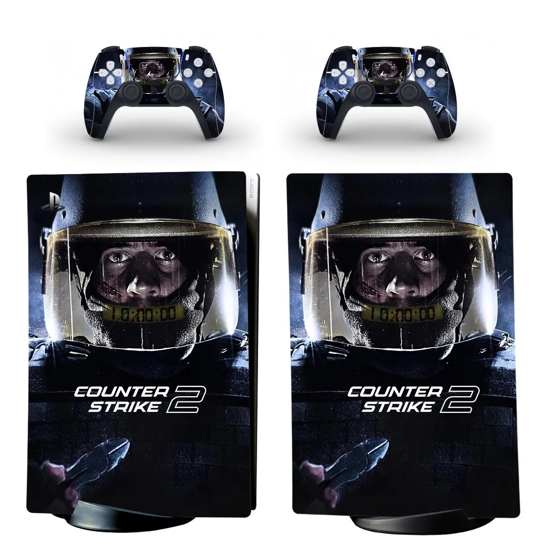 Csgo Cs Go Counter Strike Ps5 Digital Skin Sticker Decalcomania Cover Per Console E 2 Controller Pelli In Vinile