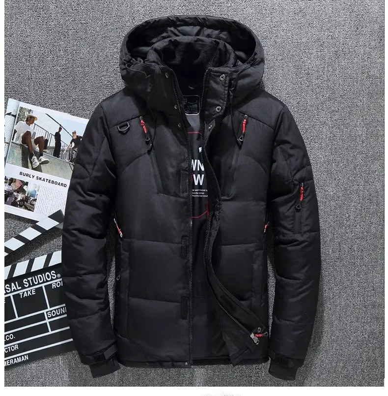 Men Winter Jacket Duck Down Parka Casual Goose Feather Men's Winter Coat Hood Thick Warm Waterproof Jackets down jacket mens jacket