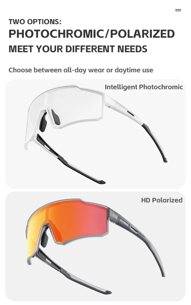 Seitenprofil der Fahrradsonnenbrille