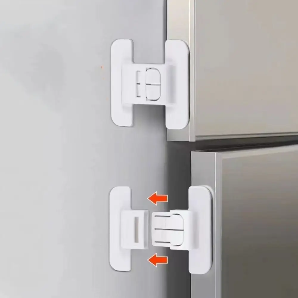 White ABS Safety Lock for Refrigerator Doors