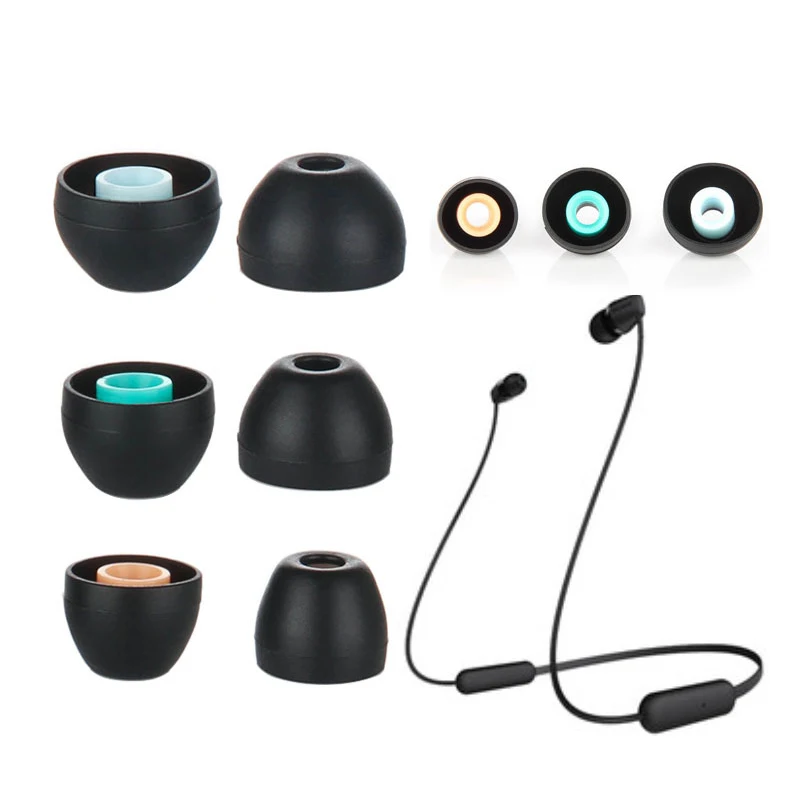 Silicone Earphone Case with Ear Pads and Cushion Tips - 3 Pairs