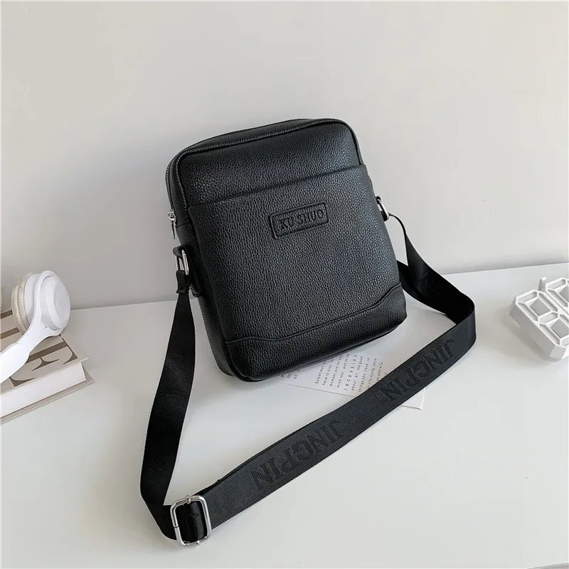 Men Cross body Shoulder Bags Male Messenger Boy Pu Leather Small Handbags for Travel Business Style Casual Brown Black |