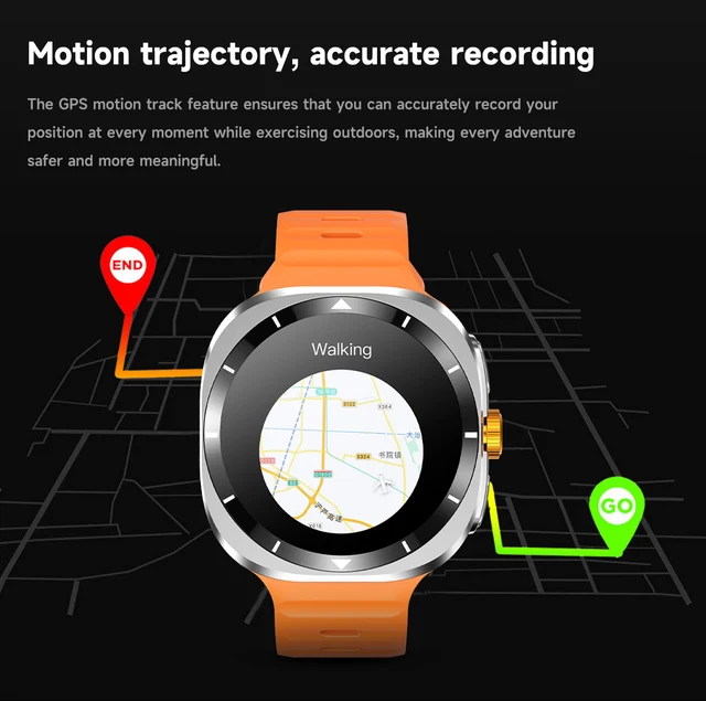 Korea Language For Samsung Galaxy Watch 7 Ultra GPS Compass NFC Smart Watch Outdoor Sport AMOLED BT Call  Galaxy7 Men Smartwatch 4