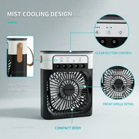 Humidificateur d'air portable 3-en-1, ventilateur USB rafraîchissant, brumisateur d'eau, mini climatiseur silencieux 2