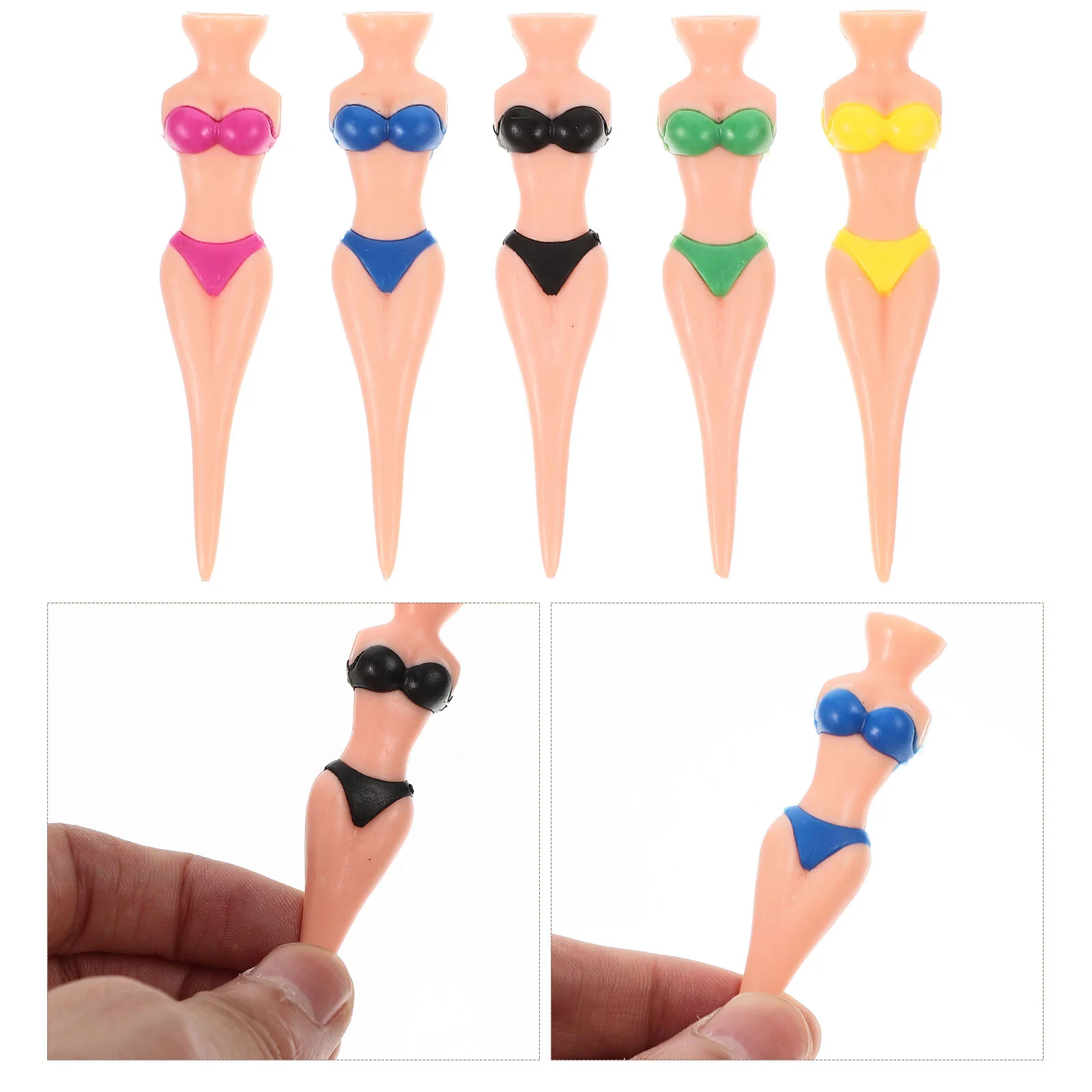 

10 Pcs Beauty Golf Nails Golfs Pegs Stands Spikes Balls Stud Accessories Bikini Woman Tees Plastic Holders Miss Bikinis