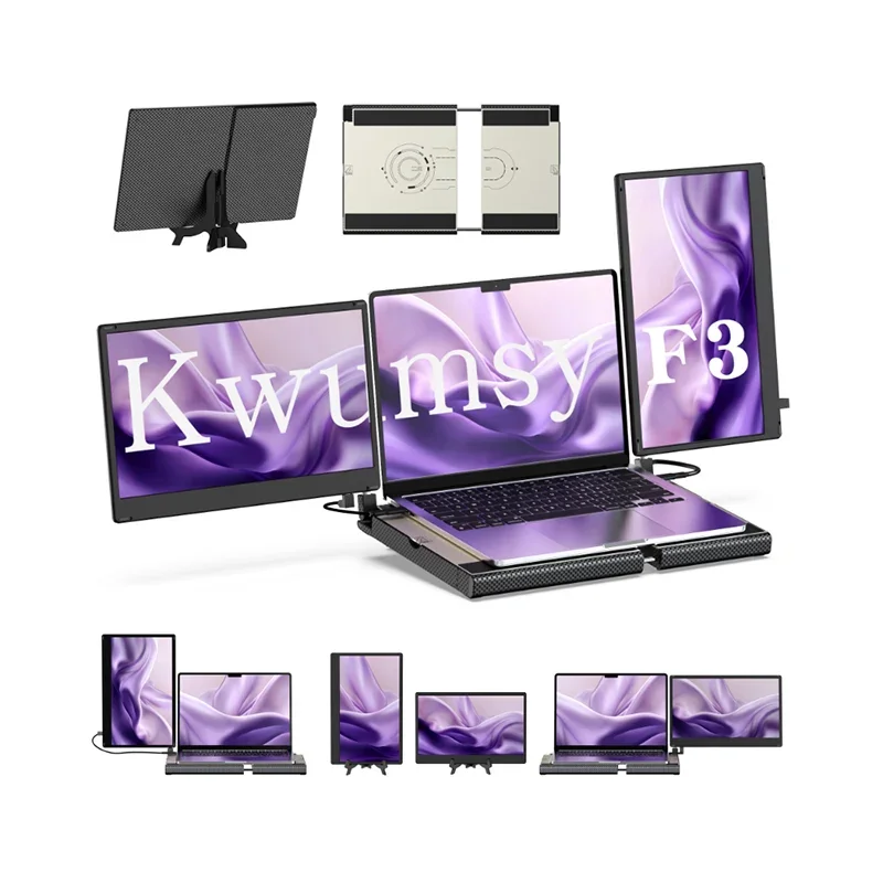 14인치 휴대용 노트북 확장기 USB C IPS LCD 60Hz 내장 스피커 및 ..