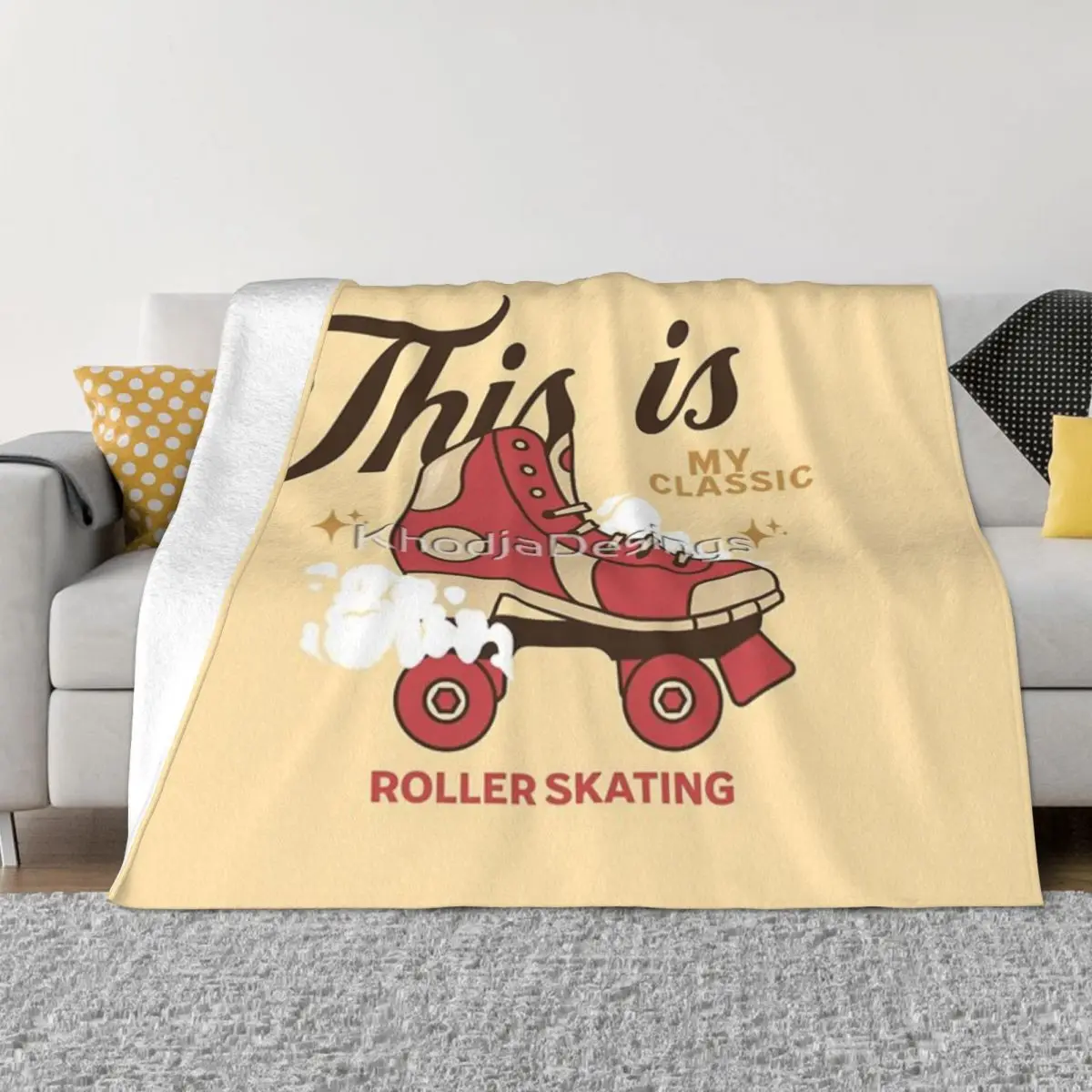 

This Is My Roller Skating Classic Soft Micro Fleece Blanket Modern Comfortable For Living Room Multi Styles