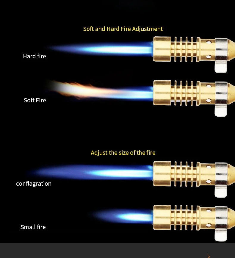 Gas Burner Flame Gun High-temperature Gas Torch Portable Igniter Torch Brazing Solder Propane Welding Accessories Butane Lighter gas torch welding torch gas burner butane torch