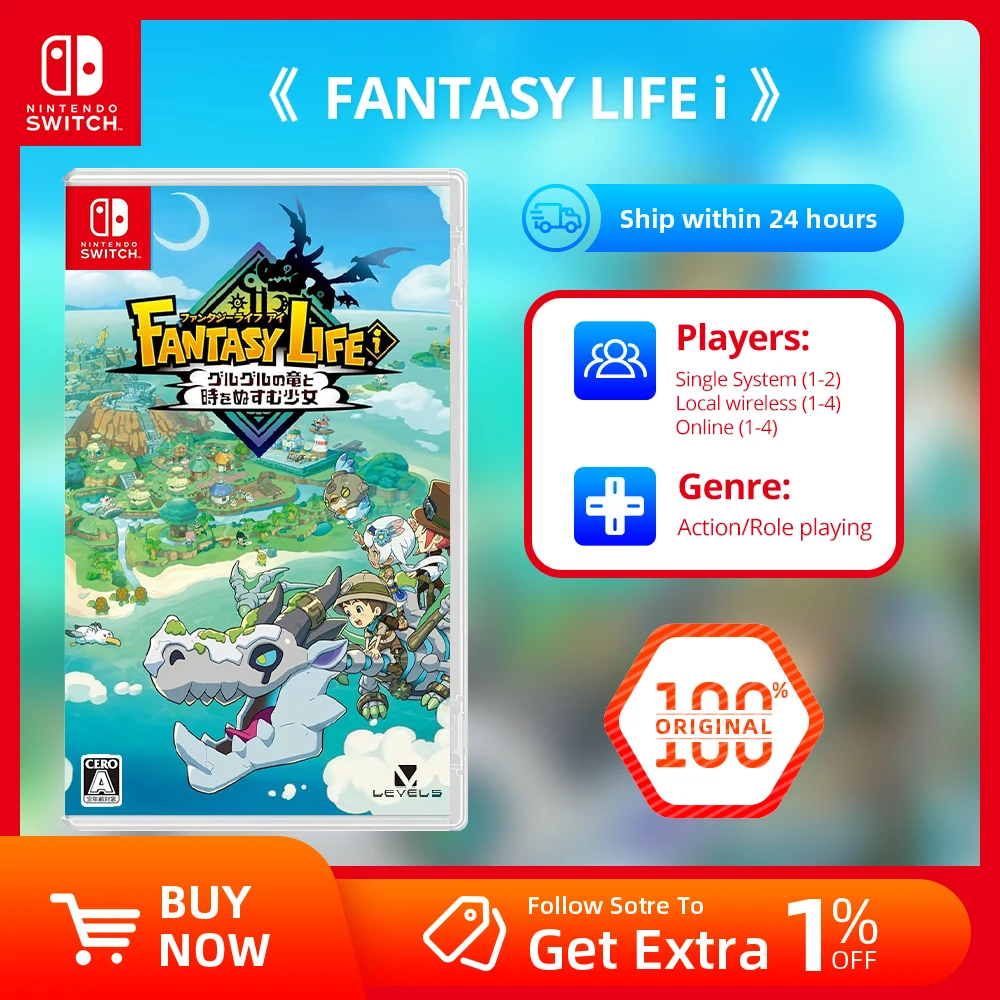Nintendo Switch Game - Fantasy Life i Guruguru Dragon and