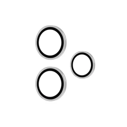 Premium Lens Protective Film with Metal Ring for Enhanced Camera Protection (Silver)