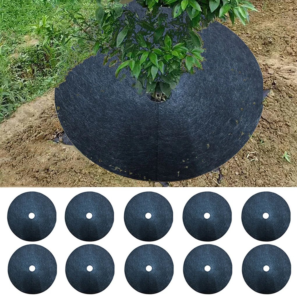 Tree Protection Weed Mat Non-woven Fabric Round Plant Control Trunk Barrier Ring Anti-grass Planting Weeding For Pots Lawn weed control fabric weed barrier fabric