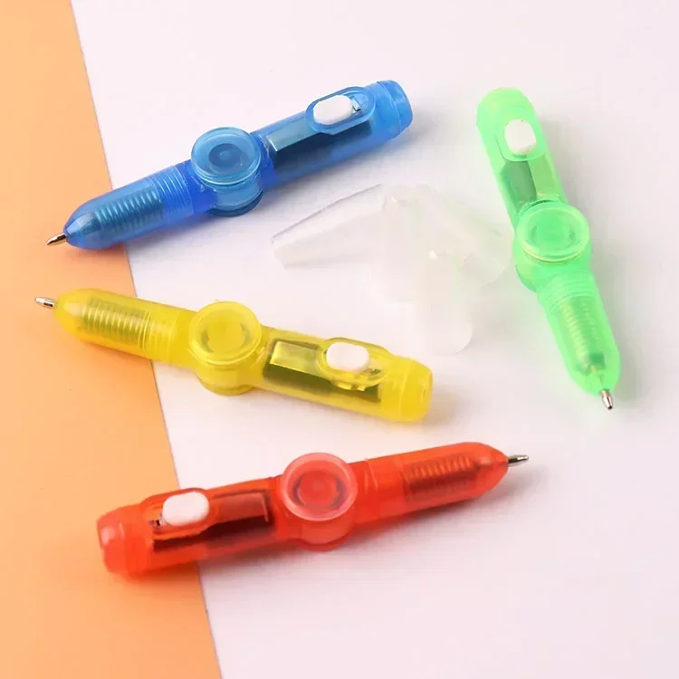 Novelty Rotating Spinner Toy Pen Led Luminous Gyro Pen Office Stress Relief Toys For Kids Students Creative Stationary Gel Pen 2