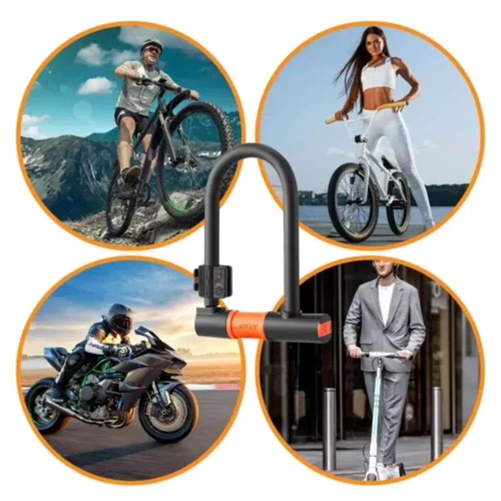 1.2m Bicycle Lock U Shaped Bike Security Steel Cable Anti-Theft Motorcycle Mtb Road Bike Lock Rope Cable Cycling Accessories: 3 - 5 Days Free Delivery Only UK
