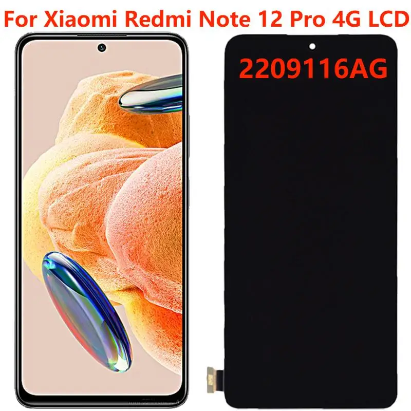 

Оригинальный дисплей 6,67 дюйма для Xiaomi Redmi Note 12 Pro 4G 2209116AG, ЖК-дисплей с рамкой, сенсорный экран, дигитайзер в сборе, замена
