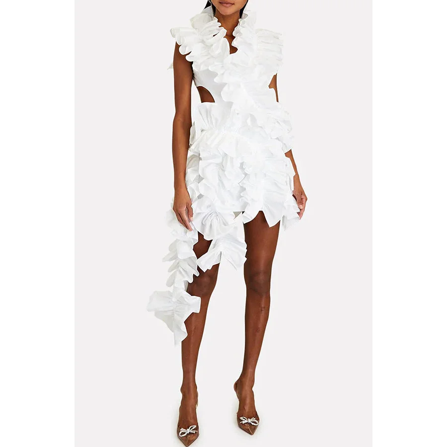 

Модное Короткое женское платье небесно-голубого цвета, элегантное вечернее платье из фатина с открытыми плечами и оборками для девушек, бесплатная доставка