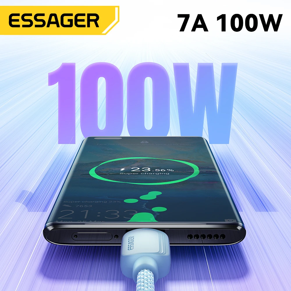 Essager Cable 7A 100W USB Type C