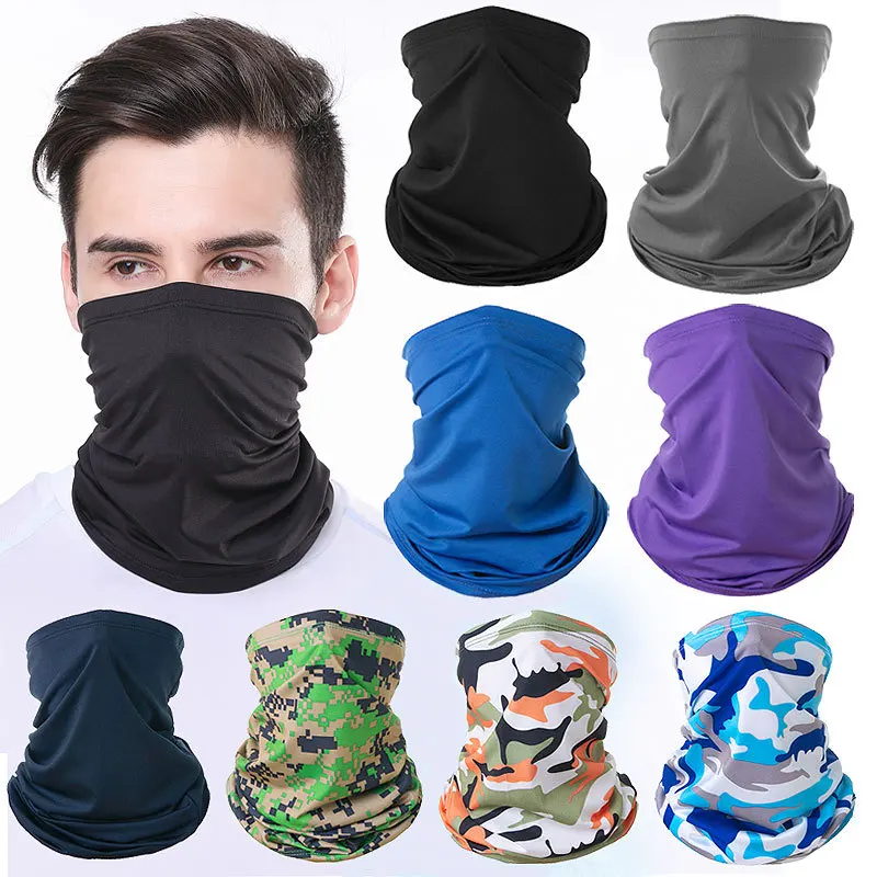Sunscreen Face Scarf Breathable Sunscreen Ice Silk Scarf Outdoor Fishing Magic Face Scarf Neck Sleeve Cycling Mask Sports Headgear Breathable Sunscre