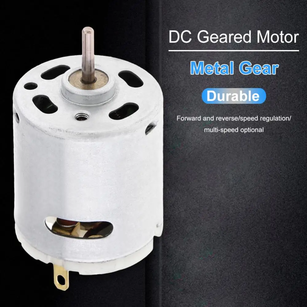 RS365 DC Motor 12-25V Massager Motor Hair Dryer Micromotor Piezoresistor and Carbon Brush for Office Equipment Appliances